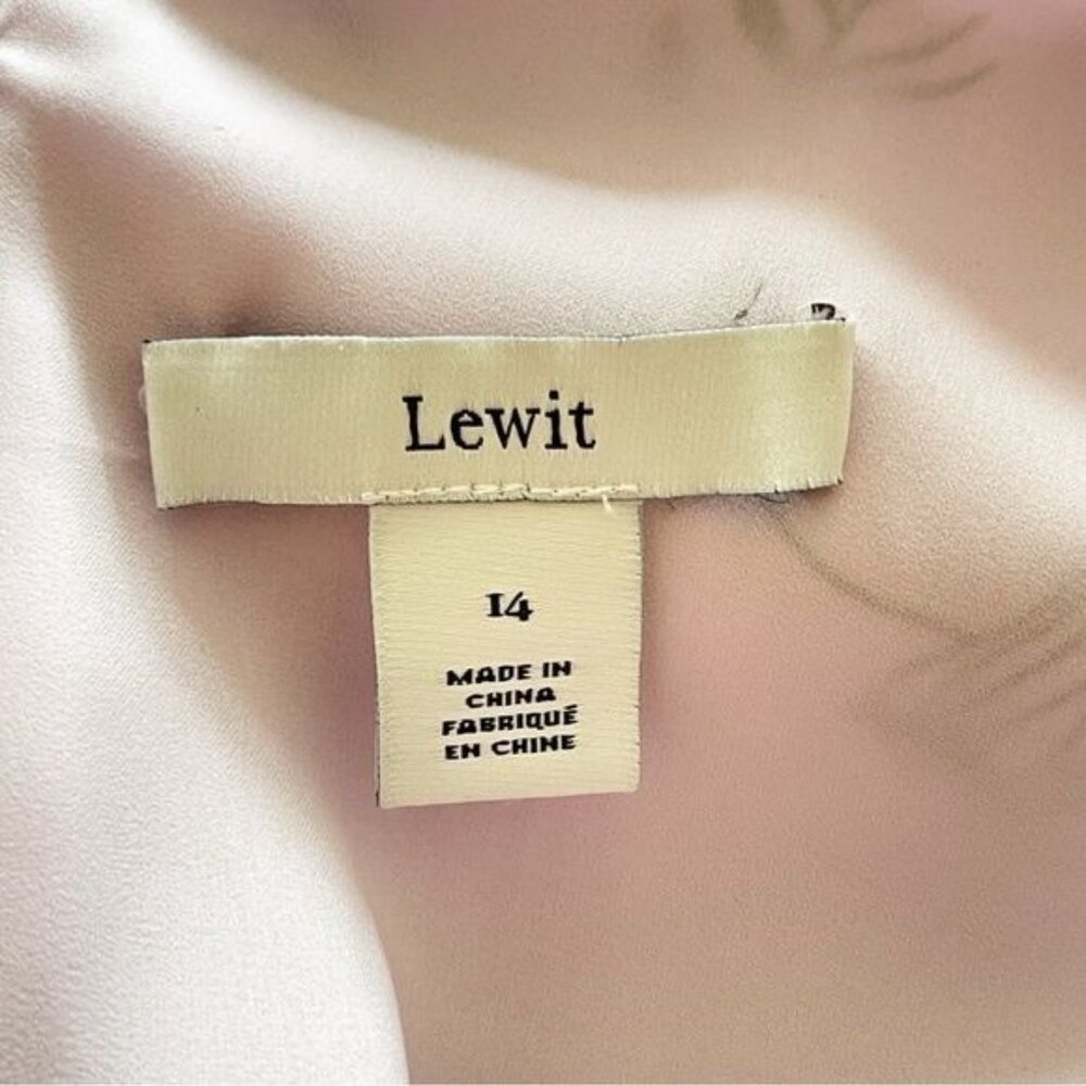 Lewit | Lavender Floral Print Faux Wrap midi Dress 14 - Picture 7 of 9